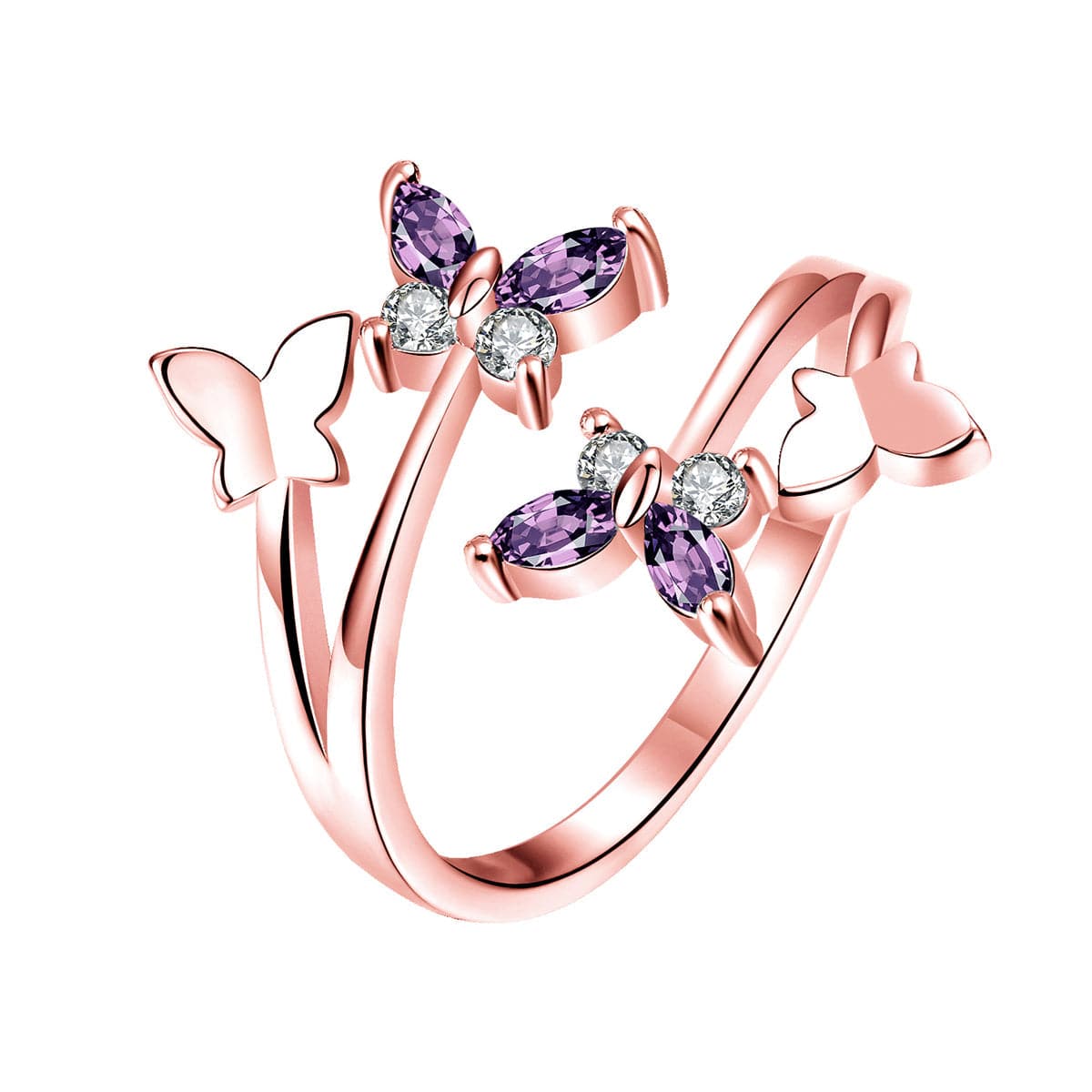 Purple butterfly online ring