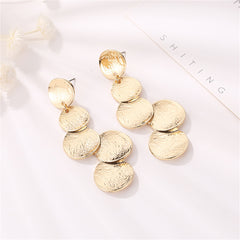 18K Gold-Plated Coin Cluster Drop Earrings