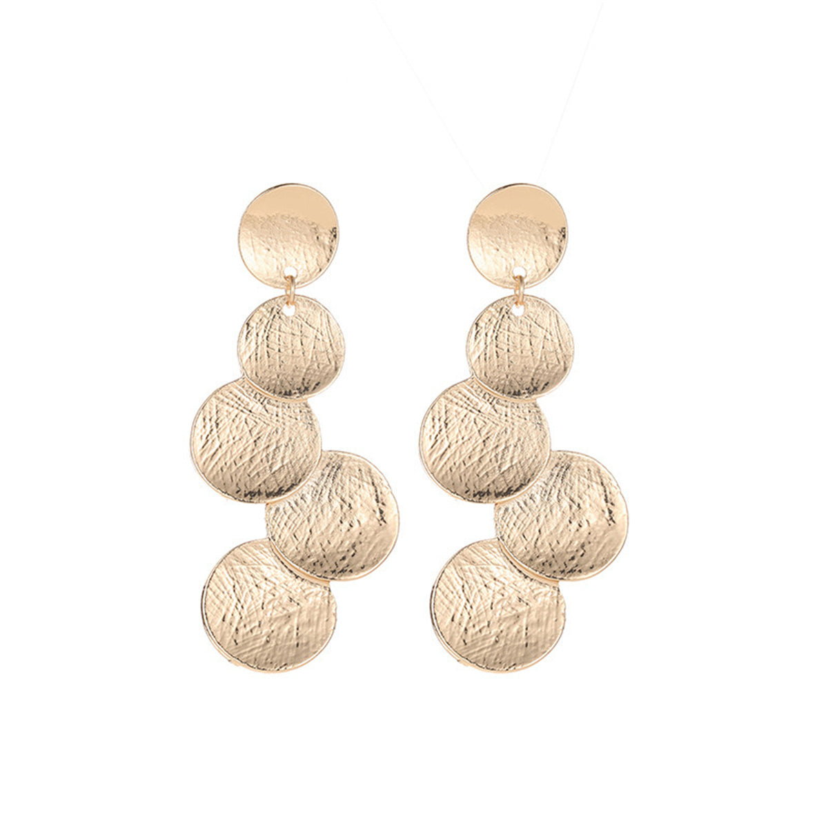 18K Gold-Plated Coin Cluster Drop Earrings