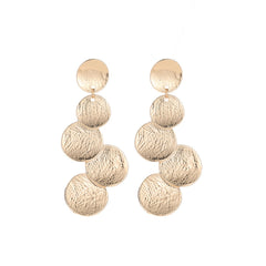 18K Gold-Plated Coin Cluster Drop Earrings