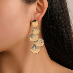 18K Gold-Plated Coin Cluster Drop Earrings