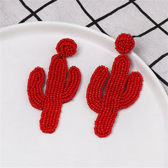 Red Howlite & 18K Gold-Plated Cactus Drop Earrings