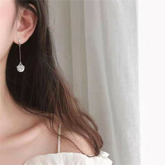 Crystal & Silver-Plated Round Drop Earrings