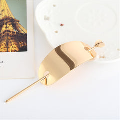 18K Gold-Plated Curved Plate & Stick Hair Clip