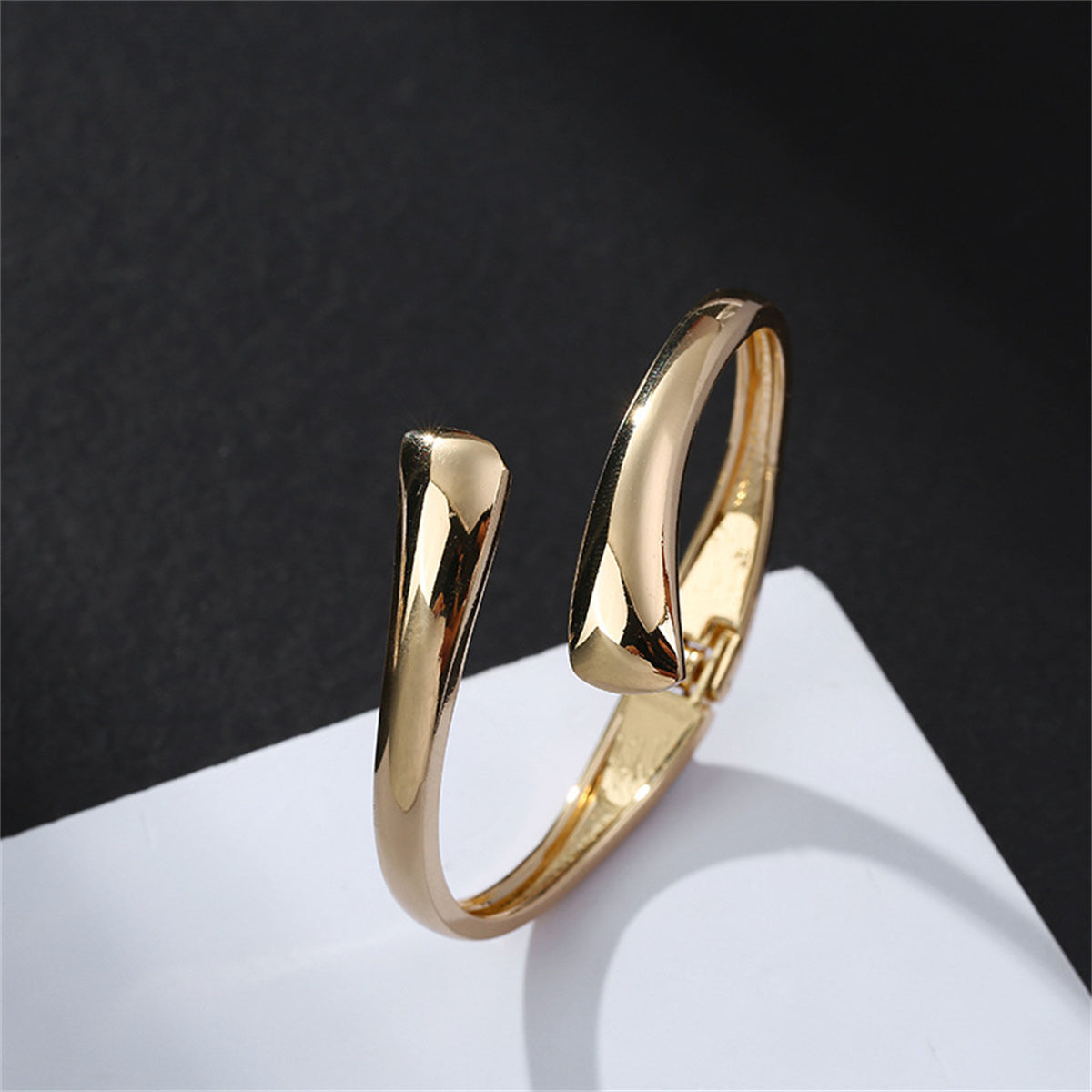 18K Gold-Plated Drop Bypass Cuff