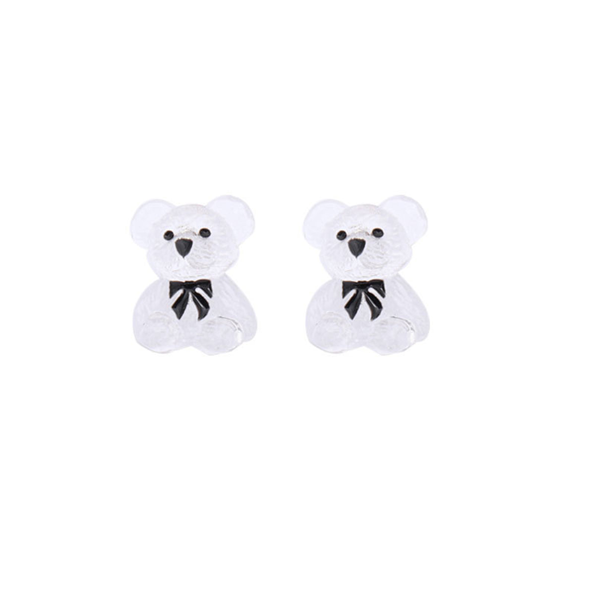 Resin Bear Stud Earrings