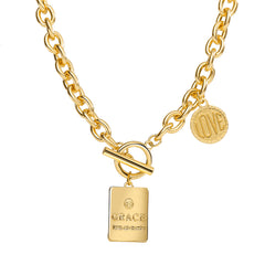 18K Gold-Plated 'Grace' Toggle Pendant Necklace