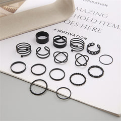 Black-Plated Stacking Ring Set