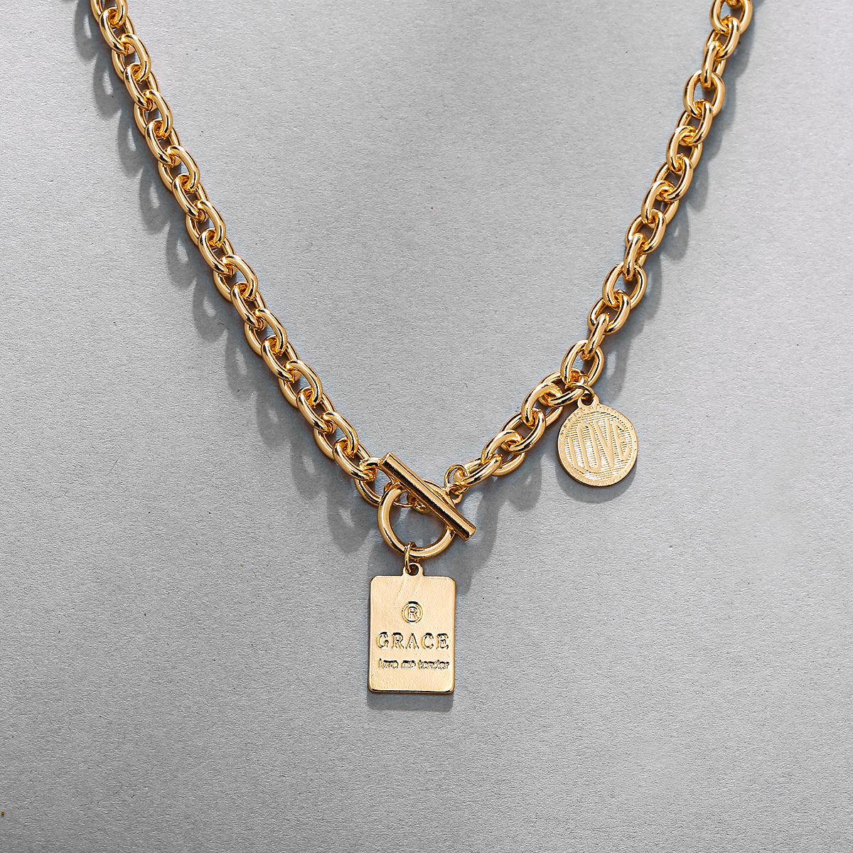 18K Gold-Plated 'Grace' Toggle Pendant Necklace