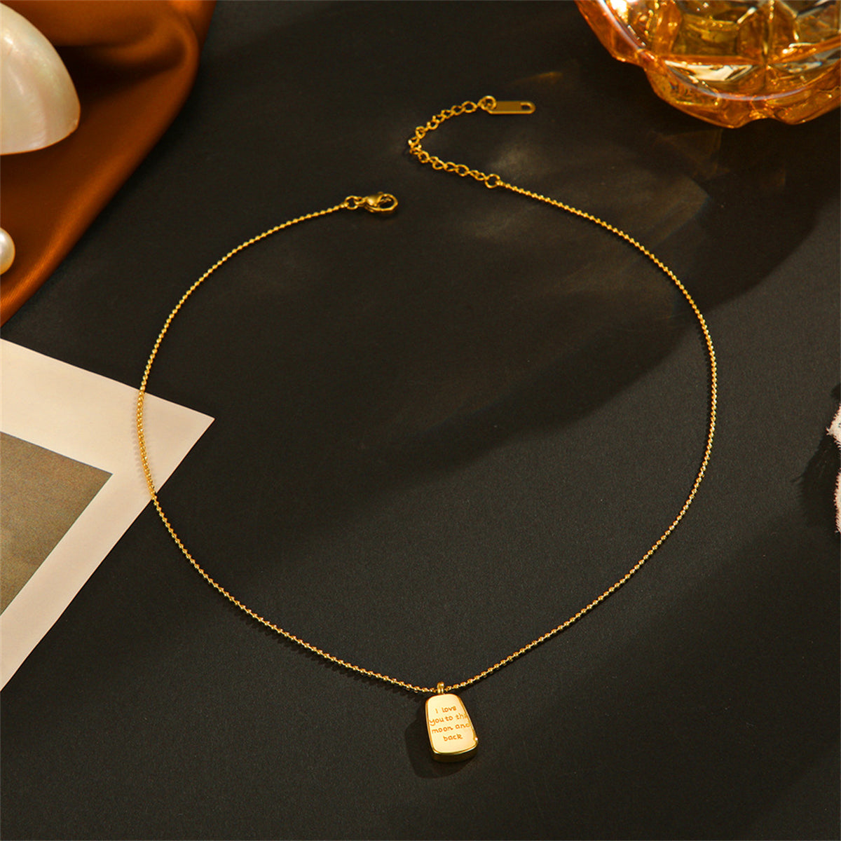 18K Gold-Plated 'Love You To The Moon & Back' Pendant Necklace