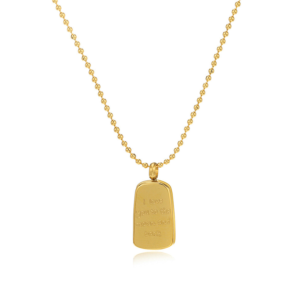 18K Gold-Plated 'Love You To The Moon & Back' Pendant Necklace