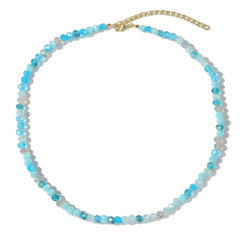 Blue Acrylic & 18K Gold-Plated Beads Chain Necklace