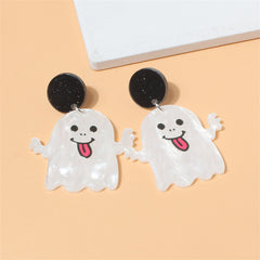 Black & White Ghost Drop Earrings