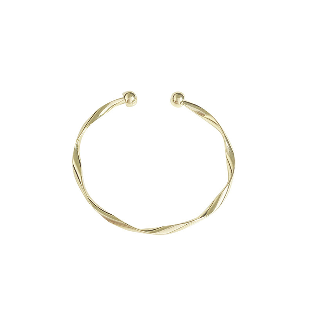 Exquisite 18K gold-plated cuff featuring a twisted design, a timeless piece that enhances any look with elegance.