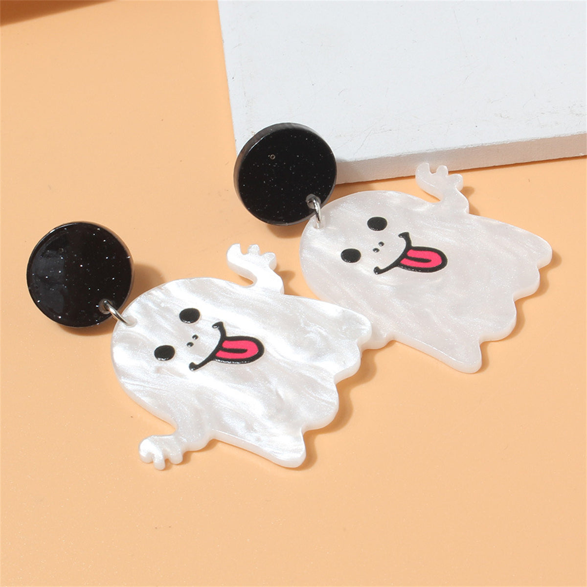 Black & White Ghost Drop Earrings