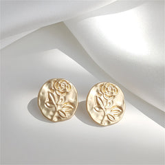 18K Gold-Plated Rose Stud Earrings