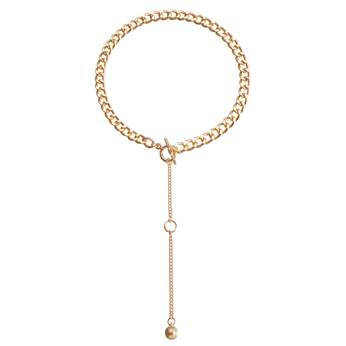 Luxurious 18K gold-plated chain bracelet showcasing a petite gold charm, a must-have piece for any jewelry lover.