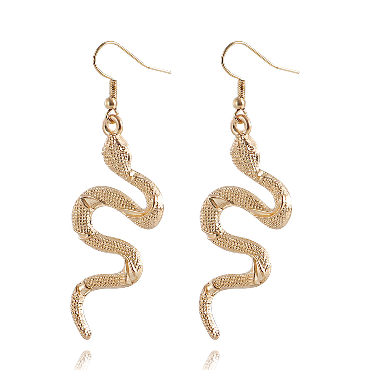 18K Gold-Plated Snake Drop Earrings