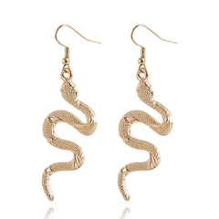 18K Gold-Plated Snake Drop Earrings