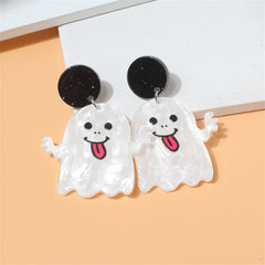 Black & White Ghost Drop Earrings