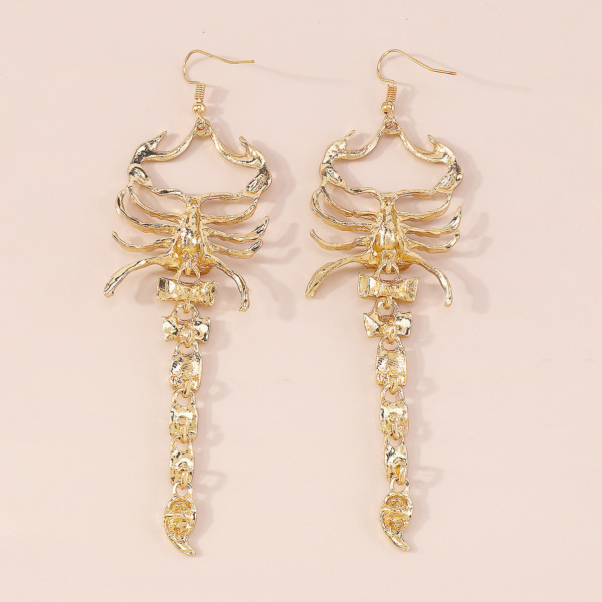 Cubic Zirconia & 18K Gold-Plated 4.5'' Scorpion Hook Drop Earrings