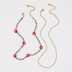 Black Howlite & 18K Gold-Plated Mum Station Necklace Set