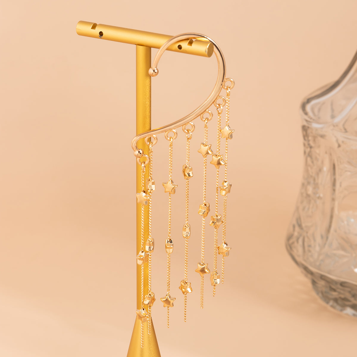 18K Gold-Plated Star Tassel Ear Cuff