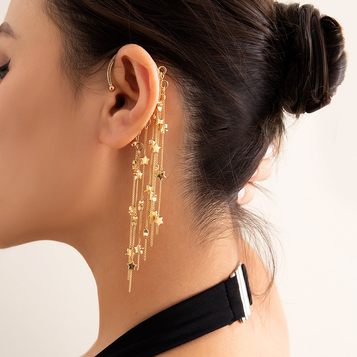 18K Gold-Plated Star Tassel Ear Cuff