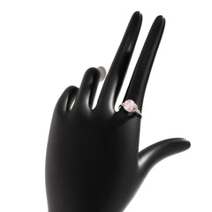 Pink Acrylic & Silver-Plated Ball Ring