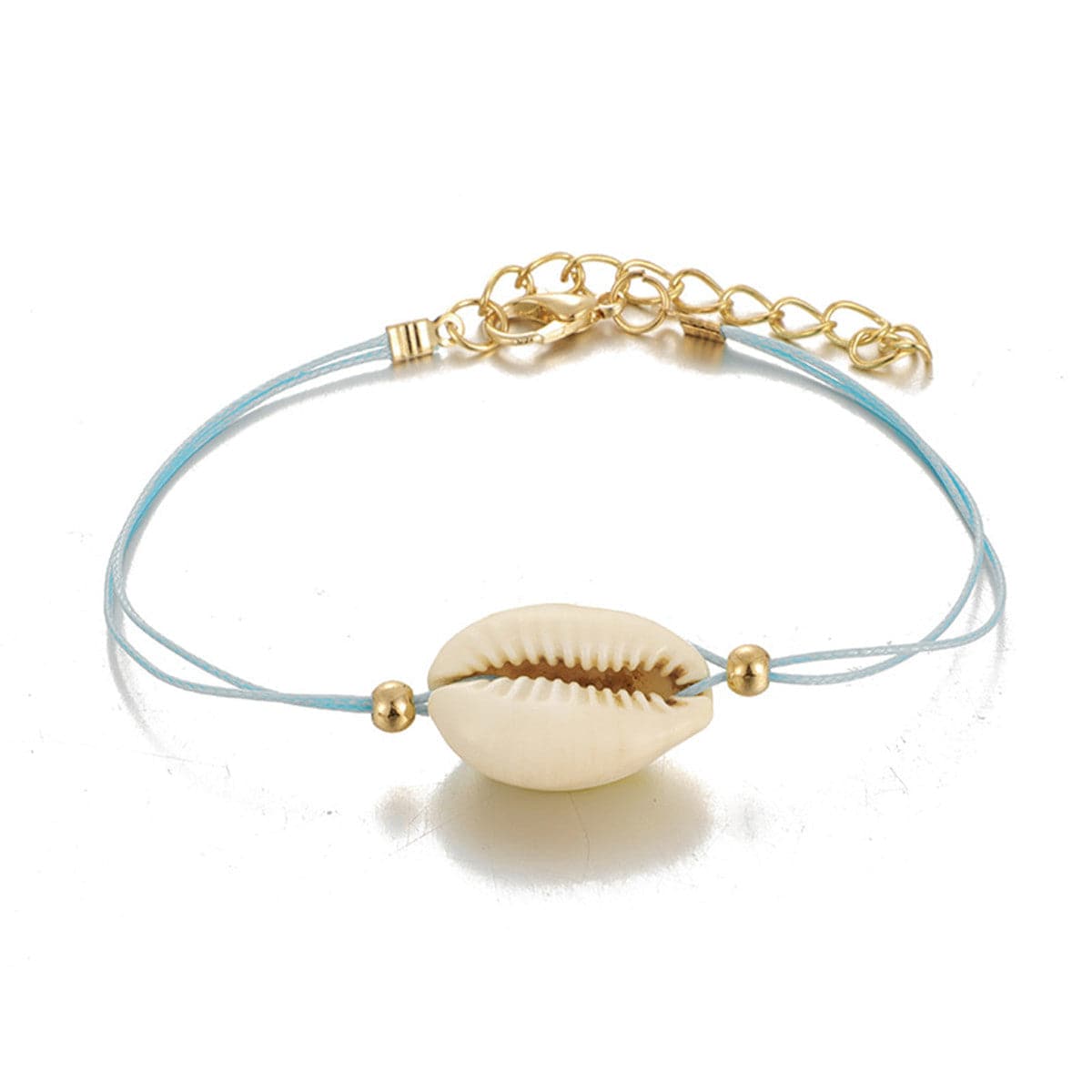 Vibre & Acrylic Shell 18K Gold-Plated Globe Charm Bracelet Set