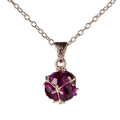 Rose Crystal & 18K Rose Gold-Plated Pendant Necklace