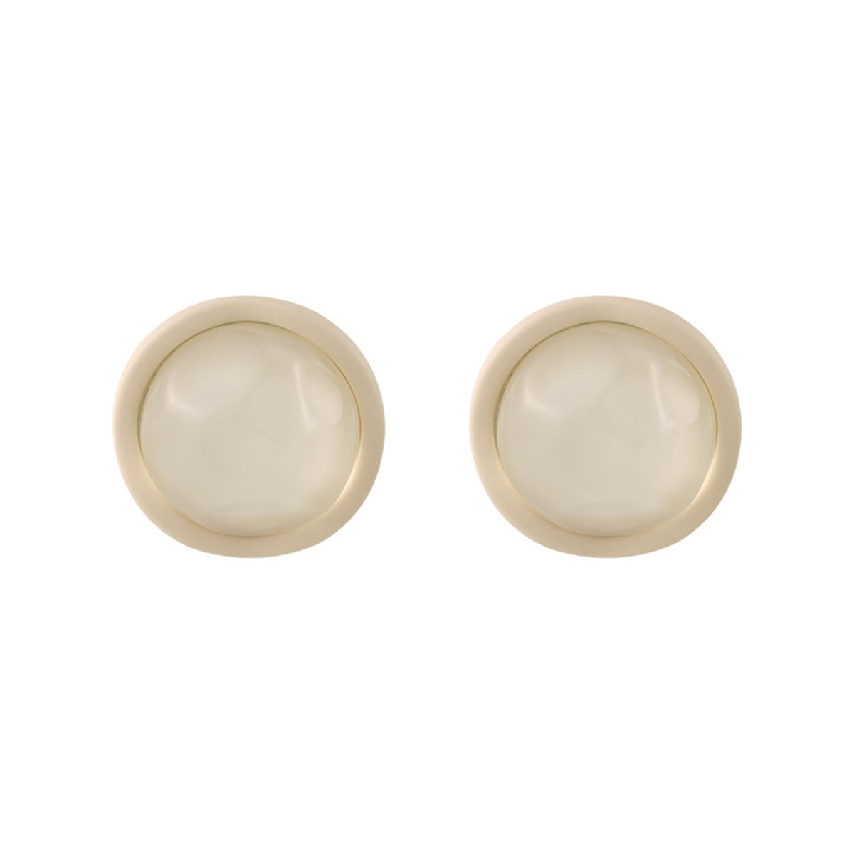 Arylic & Resin Round Stud Earrings