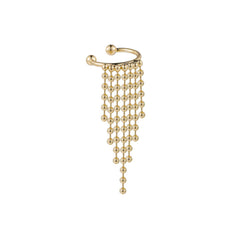 18K Gold-Plated Beaded Tassel Ear Cuff