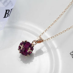 Rose Crystal & 18K Rose Gold-Plated Pendant Necklace