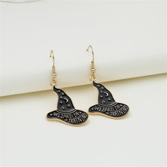 Black Enamel & 18K Gold-Plated 'Wizard In Training' Drop Earrings