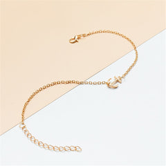 18K Gold-Plated Anchor Charm Anklet