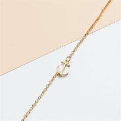 18K Gold-Plated Anchor Charm Anklet