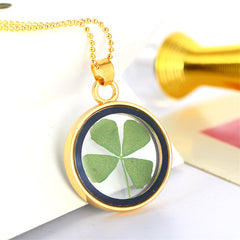 Clover & 18K Gold-Plated Pendant Necklace