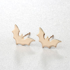 18K Gold-Plated Bat Stud Earrings