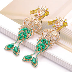 Crystal & Cubic Zirconia Mermaid Drop Earrings