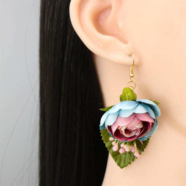 New 12 Pair Earring Pack Jewelry Fluorescent Colors Of Roses Earrings For  Women Gift Mixed Lots Resin Rose Flower Stud Earrings - AliExpress