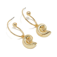 Chic 18K gold-plated earrings with a captivating spiral design, perfect for making a statement in any outfit.