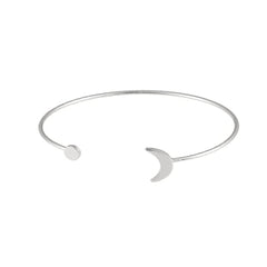 Silver-Plated Moon Arm Cuff