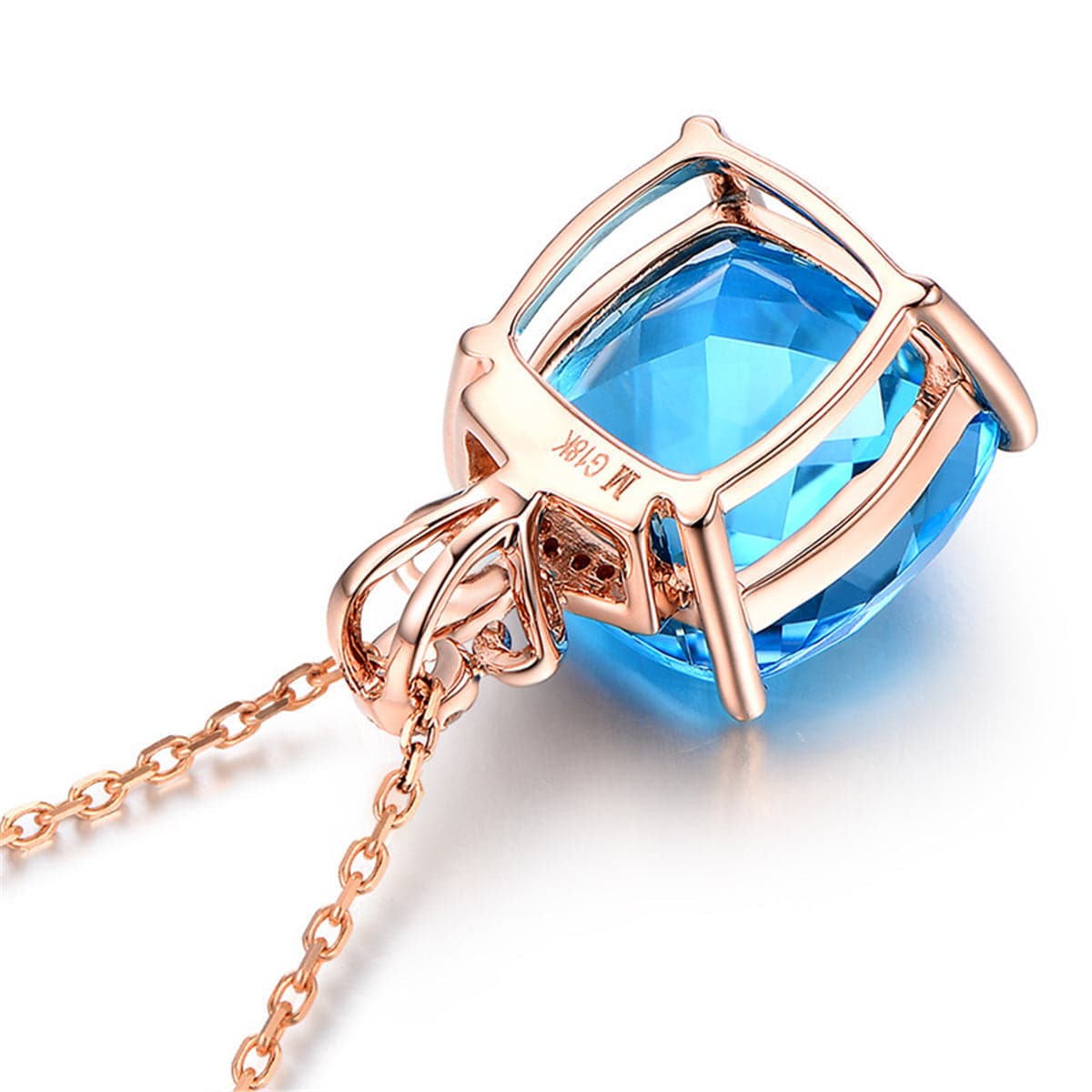 Seablue Crystal & Cubic ZirconiaPendant Necklace