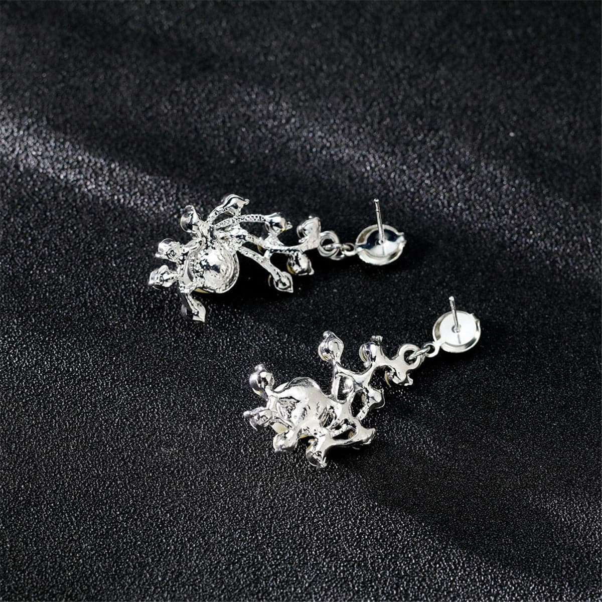Pearl & Cubic Zirconia Branch Statement Necklace Set