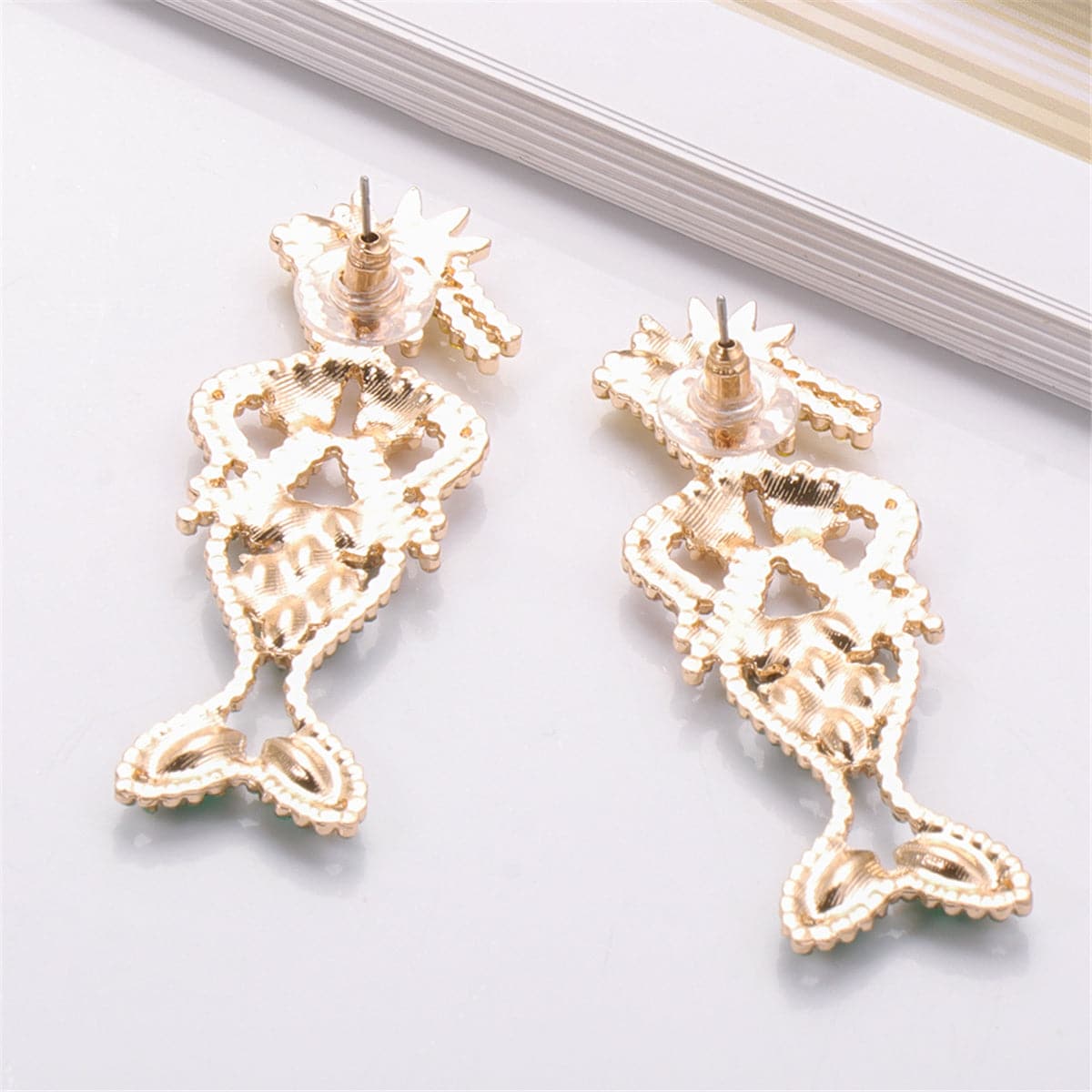 Crystal & Cubic Zirconia Mermaid Drop Earrings