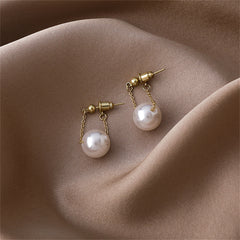 Pearl & 18K Gold-Plated Ear Jackets