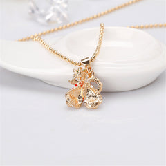 Cubic Zirconia & 18K Gold-Plated Botany Bell Pendant Necklace