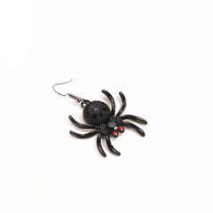 Black Cubic Zirconia Spider Drop Earrings