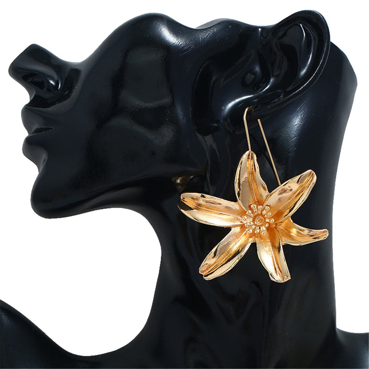 18K Gold-Plated Flower Drop Earrings